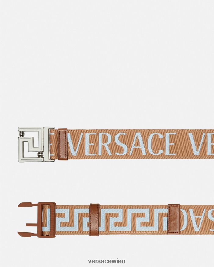 Beige Allover-Wendegürtel Versace Männer Zubehör 8N4XJD1613