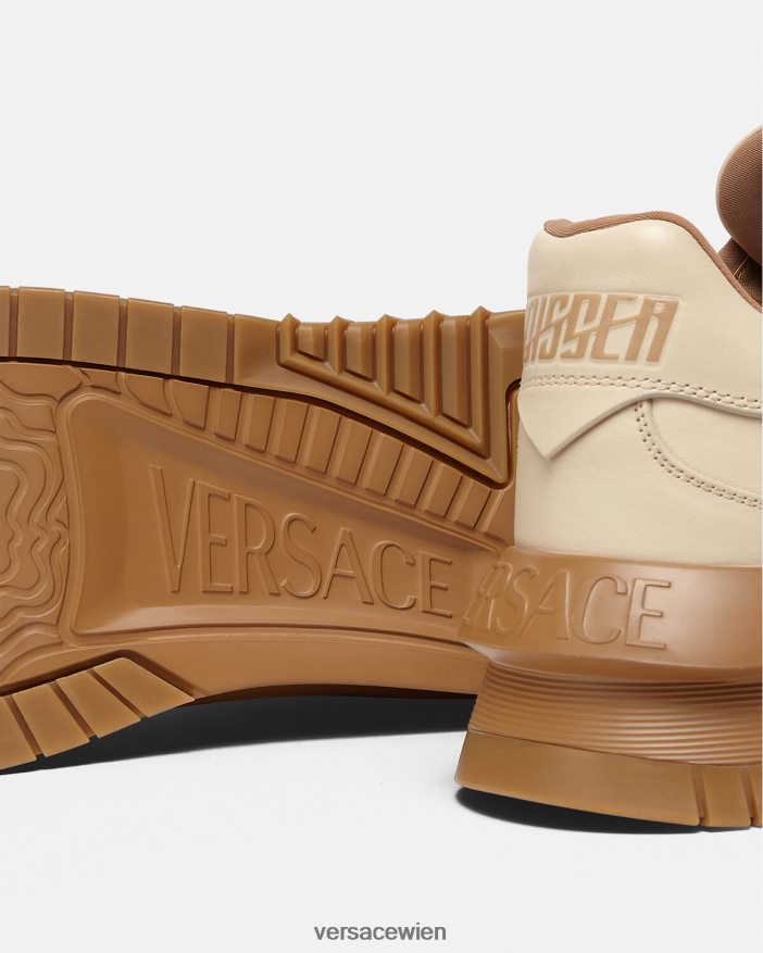 Beige Greca-Odissea-Sneaker Versace Männer Schuh 8N4XJD1536