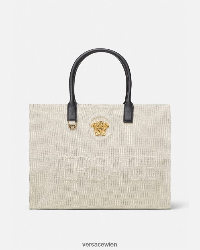 Beige Große La Medusa-Einkaufstasche Versace Frauen Taschen 8N4XJD340