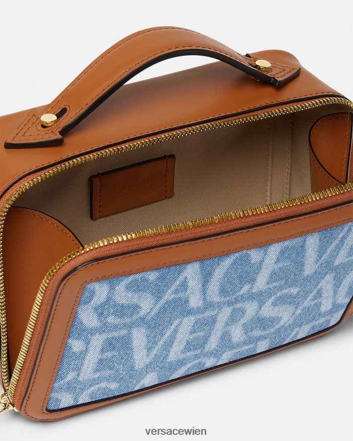 Blau Allover kleine Umhängetasche Versace Männer Taschen 8N4XJD1494