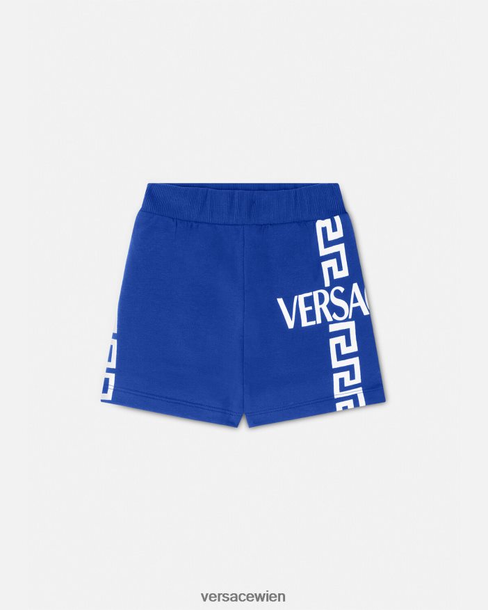 Blau Babyshorts mit Greca-Logo Versace Kinder Kleidung 8N4XJD1889