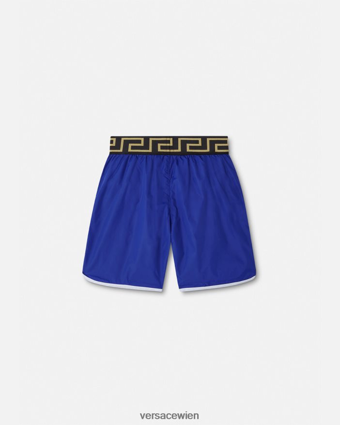 Blau Badeshorts mit Medusa-Greca-Bordüre Versace Kinder Kleidung 8N4XJD2113