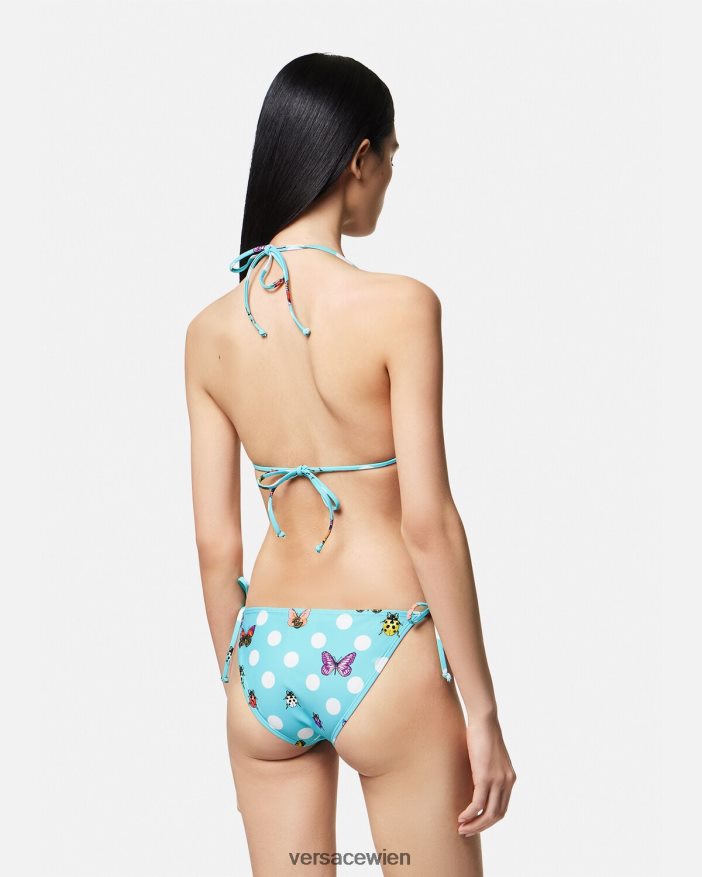 Blau Bikinihose mit Schmetterlingen Versace Frauen Unterwäsche und Strandbekleidung 8N4XJD1132