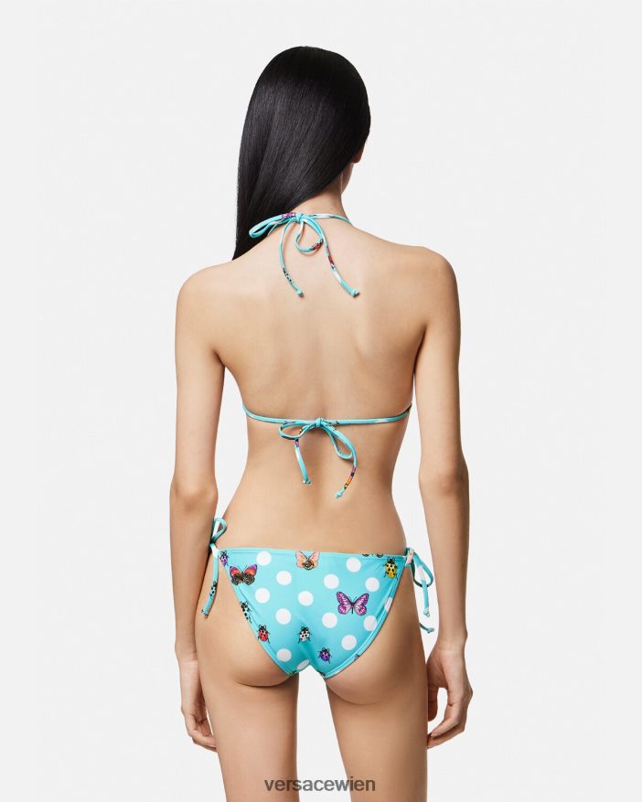 Blau Bikinioberteil mit Schmetterlingen Versace Frauen Unterwäsche und Strandbekleidung 8N4XJD1130