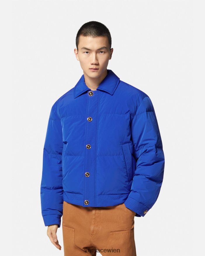 Blau Blouson-Pufferjacke mit Medusa-Motiv Versace Männer Kleidung 8N4XJD1253