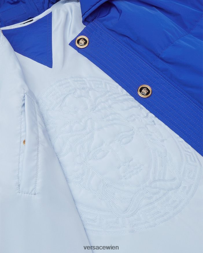 Blau Blouson-Pufferjacke mit Medusa-Motiv Versace Männer Kleidung 8N4XJD1253