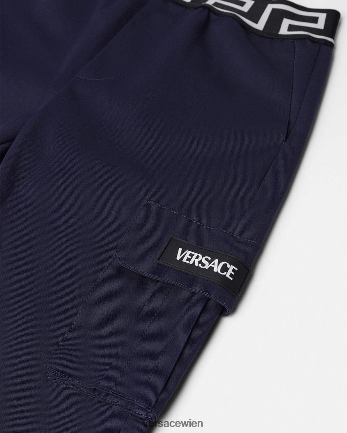 Blau Greca-Hose Versace Kinder Kleidung 8N4XJD2101