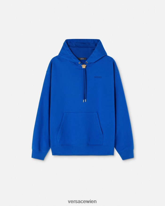 Blau Kapuzenpullover mit Medusa Versace Männer Kleidung 8N4XJD1419