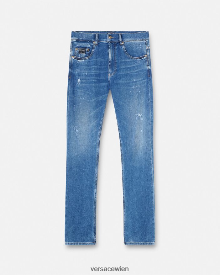 Blau Slim-Fit-Jeans Versace Männer Kleidung 8N4XJD2419