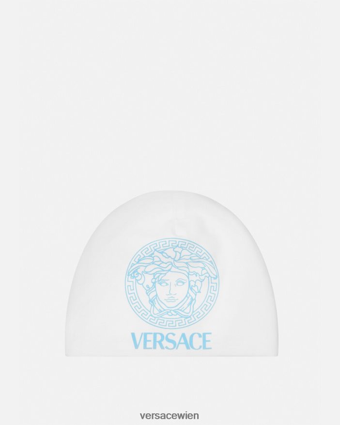 Blau Weiss Medusa-Babymütze Versace Kinder Zubehör 8N4XJD1816