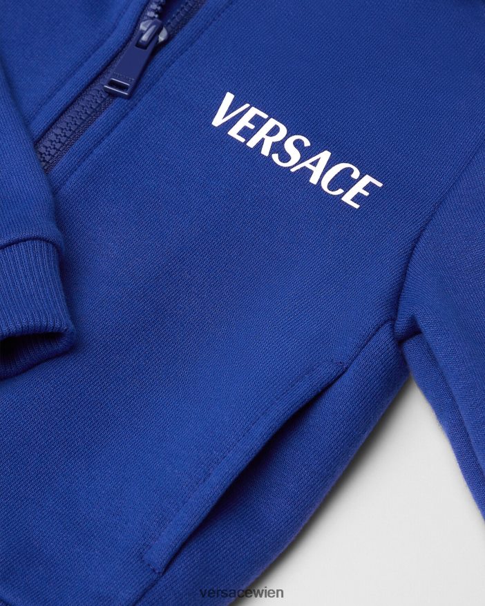 Bluette Baby-Sweatshirt mit College-Logo Versace Kinder Kleidung 8N4XJD1923