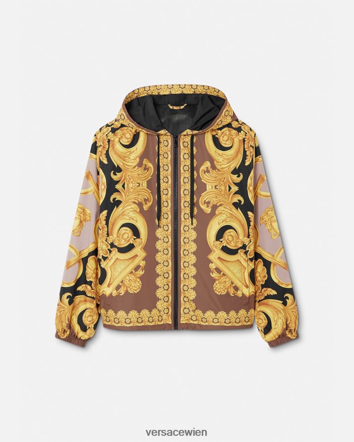 Braun  Gold Barocco 660 Windjacke Versace Männer Kleidung 8N4XJD1241