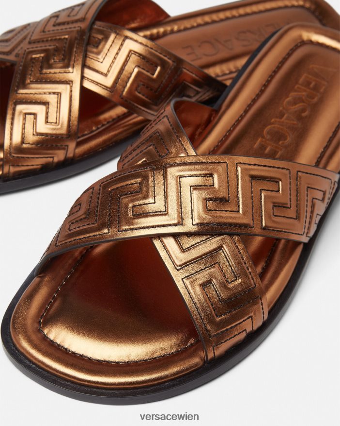 Bronze Greca-Sandalen Versace Männer Schuh 8N4XJD1595