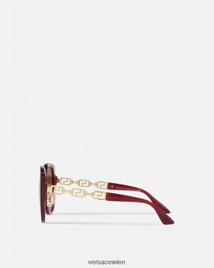 Burgund Greca-Sonnenbrille Versace Frauen Zubehör 8N4XJD666