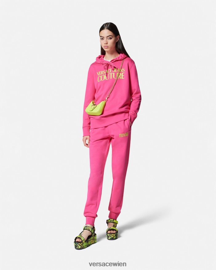 Fuchsie Jogginghose mit Logo Versace Frauen Kleidung 8N4XJD2176