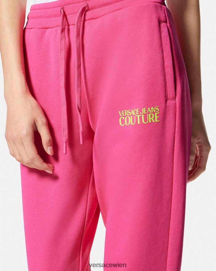 Fuchsie Jogginghose mit Logo Versace Frauen Kleidung 8N4XJD2176