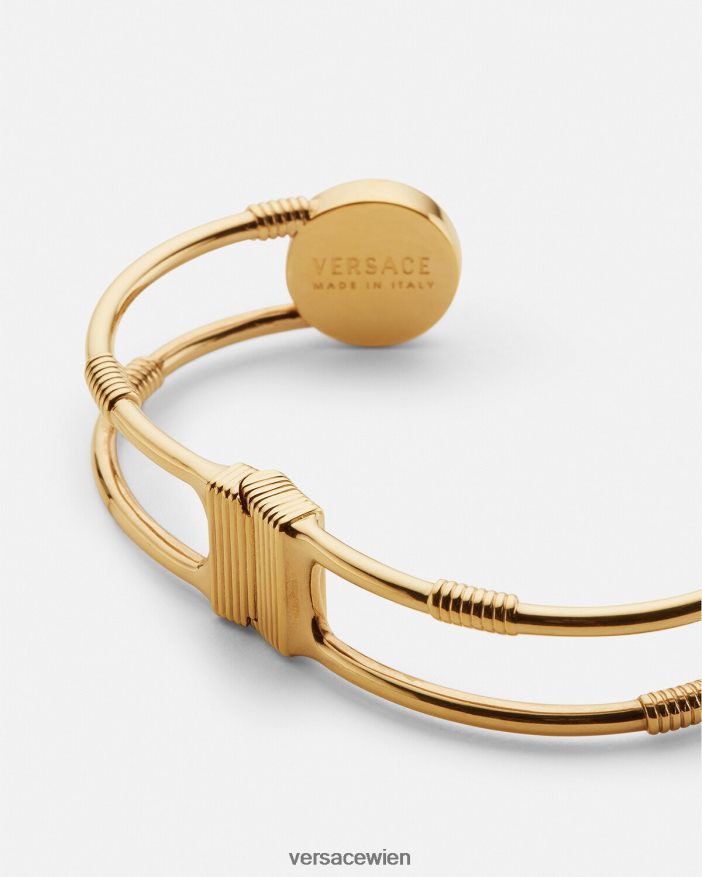 Gold Armband mit Sicherheitsnadel Versace Frauen Zubehör 8N4XJD792