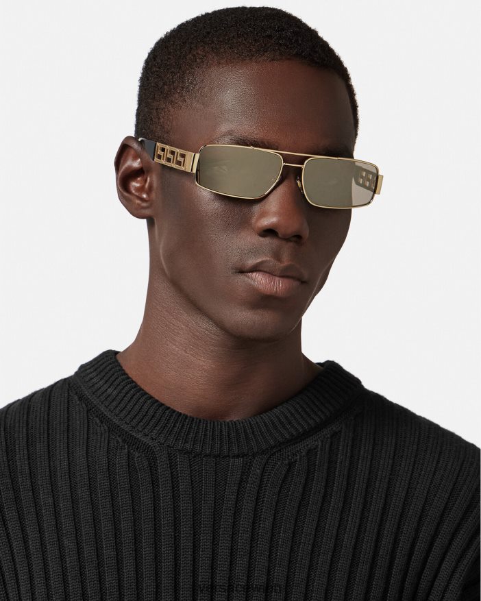 Gold Greca-Sonnenbrille Versace Männer Zubehör 8N4XJD1677