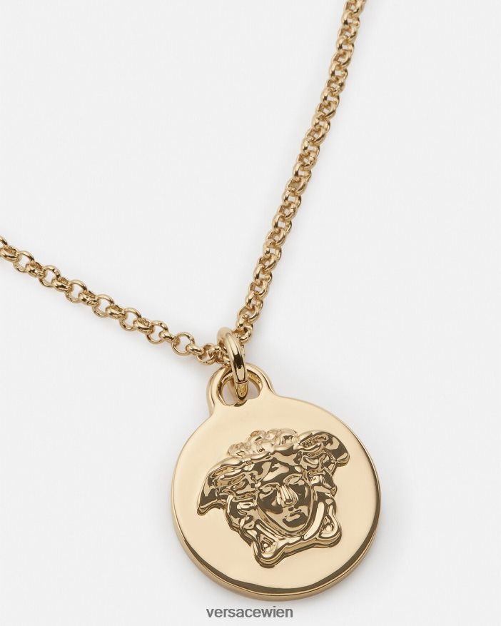 Gold Halskette mit Medusa-Anhänger Versace Frauen Zubehör 8N4XJD770