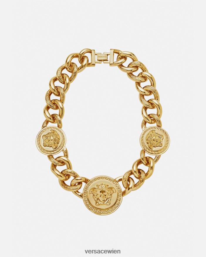 Gold Halskette mit Medusa-Kette Versace Frauen Zubehör 8N4XJD784