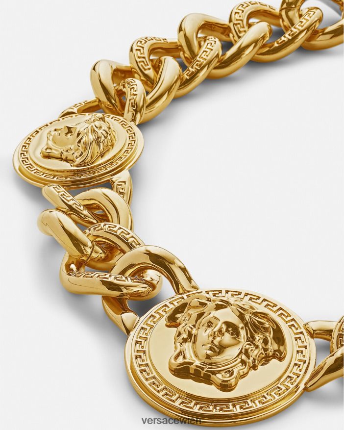 Gold Halskette mit Medusa-Kette Versace Frauen Zubehör 8N4XJD784