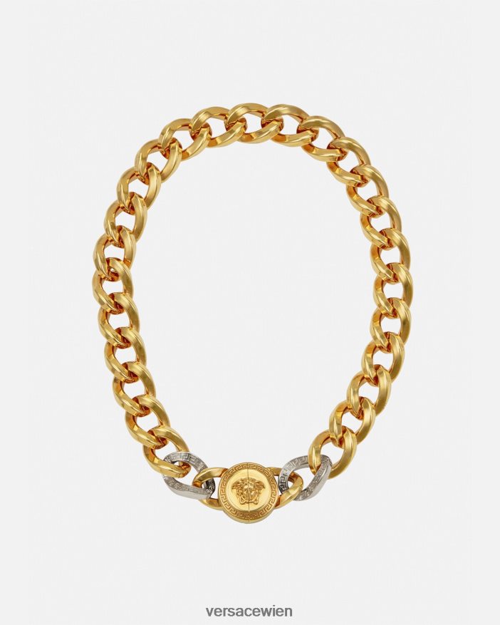 Gold Halskette mit Medusa-Kette Versace Frauen Zubehör 8N4XJD785