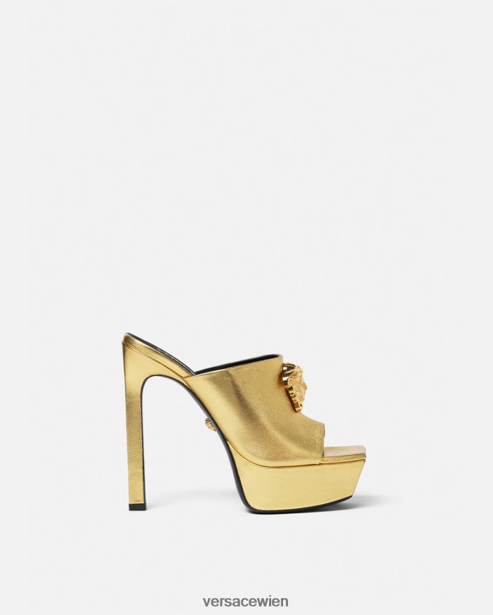 Gold La Medusa Plateau-Pantoletten Versace Frauen Schuh 8N4XJD466