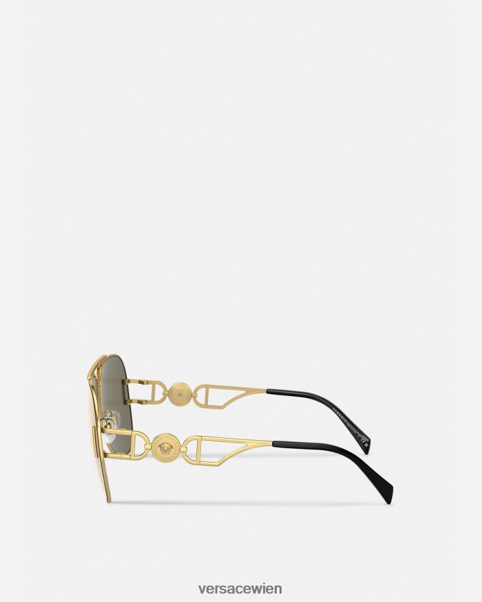 Gold Medusa Biggie Pilotensonnenbrille Versace Frauen Zubehör 8N4XJD595