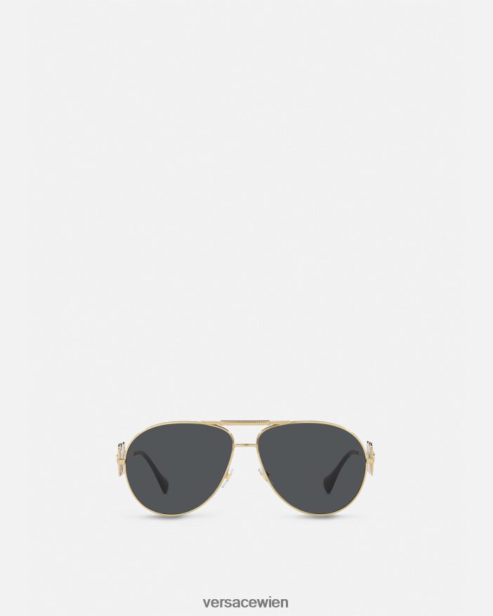 Gold Medusa Biggie Pilotensonnenbrille Versace Frauen Zubehör 8N4XJD695