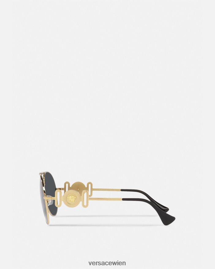 Gold Medusa Biggie Pilotensonnenbrille Versace Frauen Zubehör 8N4XJD695