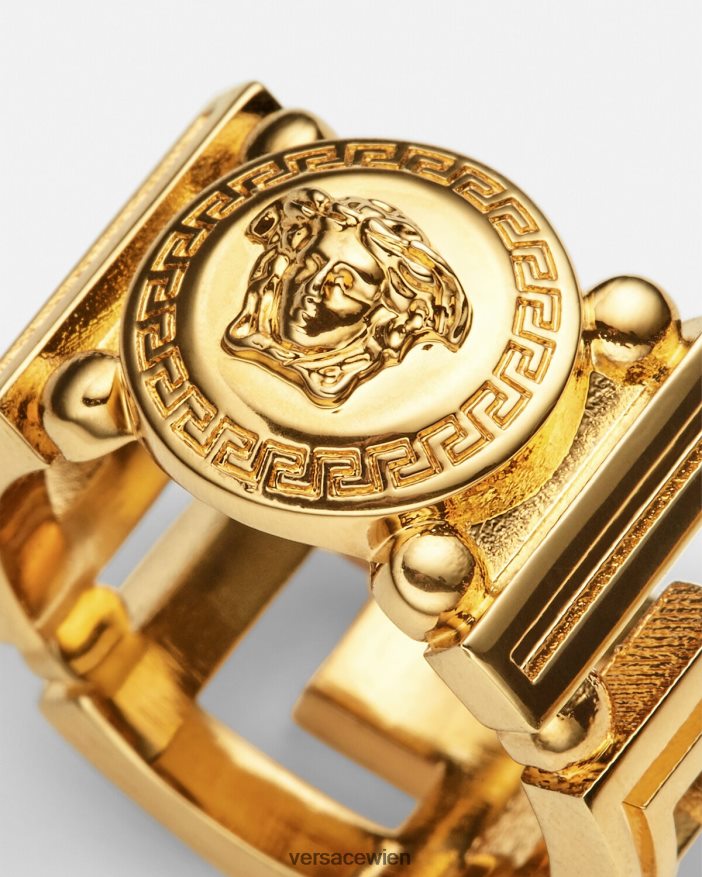 Gold Medusa-Greca-Ring Versace Frauen Zubehör 8N4XJD751