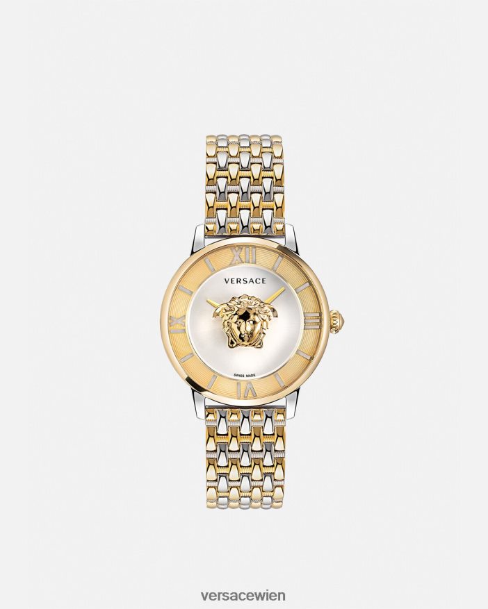 Gold-Silber La Medusa-Uhr Versace Frauen Zubehör 8N4XJD990