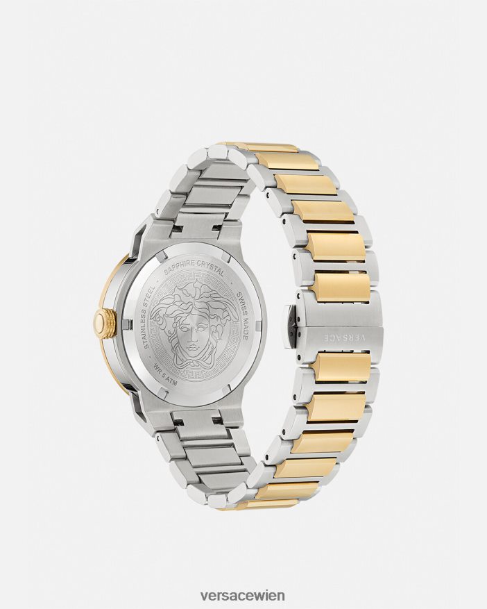 Gold-Silber Medusa Unendliche Uhr Versace Frauen Zubehör 8N4XJD996