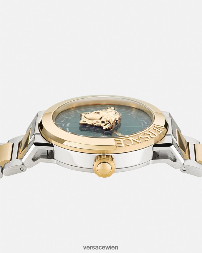 Gold-Silber Medusa Unendliche Uhr Versace Frauen Zubehör 8N4XJD996