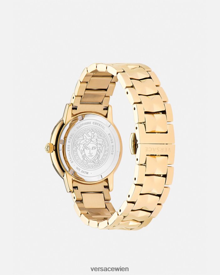 Gold V-Tribute-Uhr Versace Frauen Zubehör 8N4XJD974