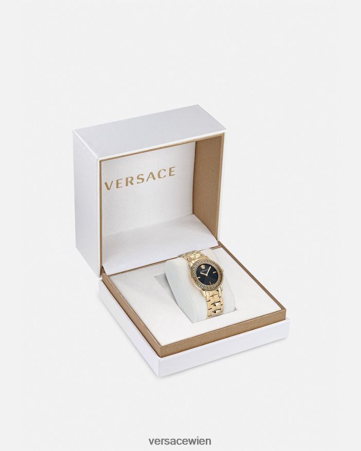 Gold V-Tribute-Uhr Versace Frauen Zubehör 8N4XJD974