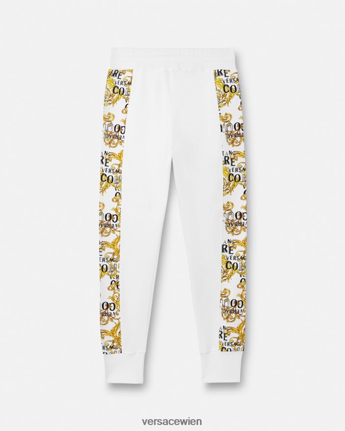 Gold und Weiß Jogginghose mit Logo-Couture Versace Männer Kleidung 8N4XJD2425