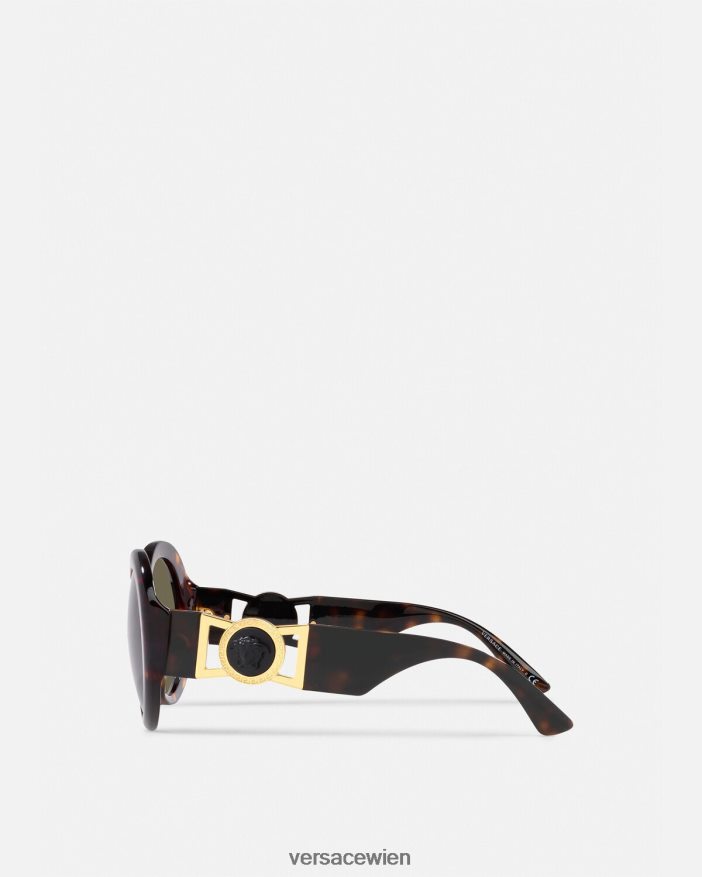 Havanna Medusa-Schmetterlings-Sonnenbrille mit zusätzlicher Passform Versace Frauen Zubehör 8N4XJD655