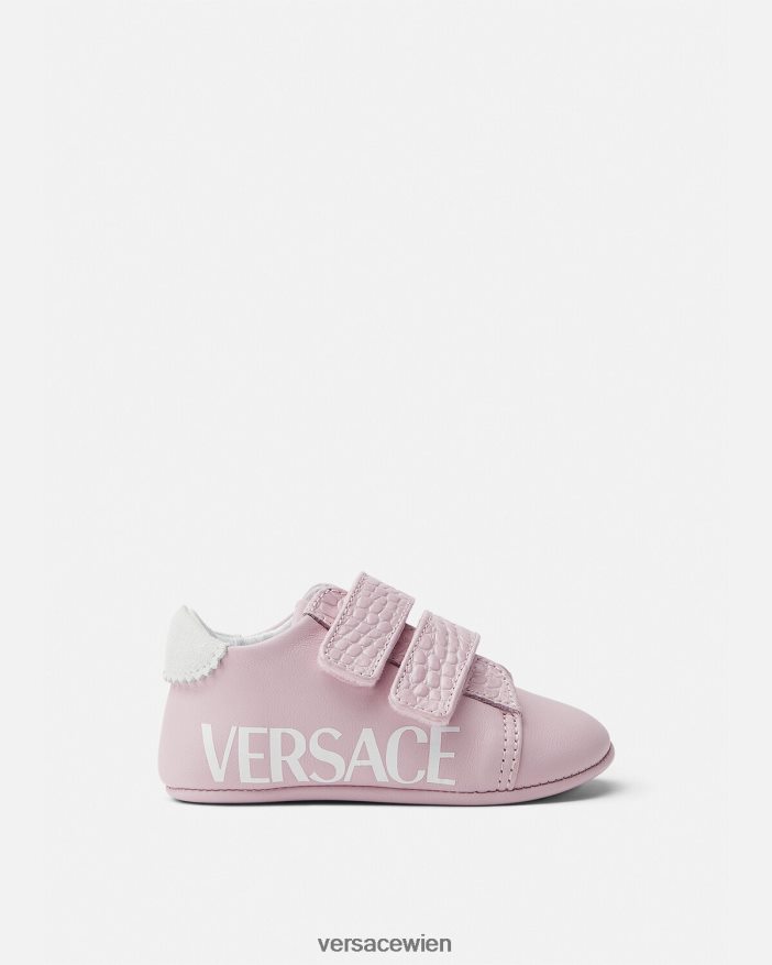 Hell-Pink Babyschuhe mit Logo Versace Kinder Schuh 8N4XJD1848