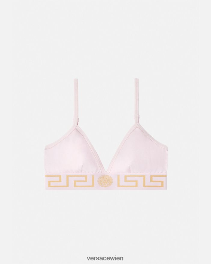 Hell-Pink Bralette mit Greca-Bordüre Versace Frauen Unterwäsche und Strandbekleidung 8N4XJD1044