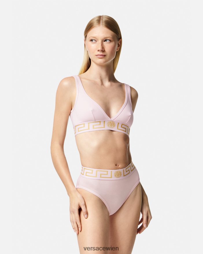 Hell-Pink Bralette mit Greca-Bordüre Versace Frauen Unterwäsche und Strandbekleidung 8N4XJD1047