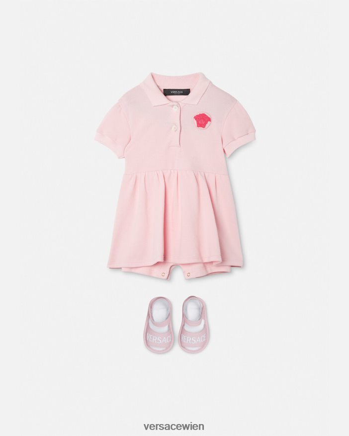 Hell-Pink Medusa-Babykleid Versace Kinder Kleidung 8N4XJD1834