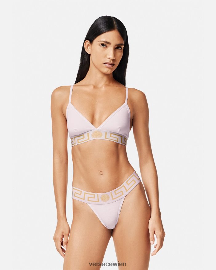 Hell-Pink Tanga mit Greca-Bordüre Versace Frauen Unterwäsche und Strandbekleidung 8N4XJD1052