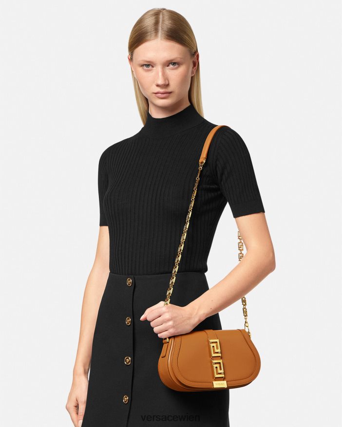 Karamell Greca-Göttin-Umhängetasche Versace Frauen Taschen 8N4XJD249