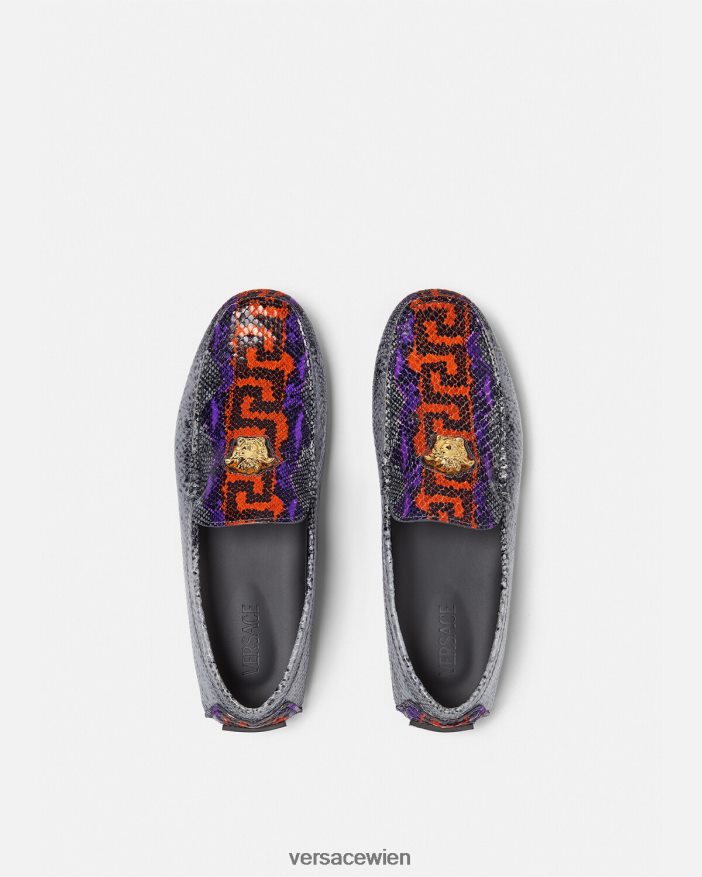 Mehrfarbig La Medusa-Loafer mit Python-Greca-Print Versace Männer Schuh 8N4XJD1574