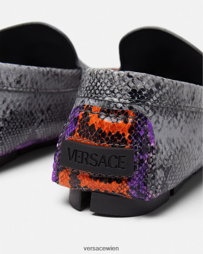 Mehrfarbig La Medusa-Loafer mit Python-Greca-Print Versace Männer Schuh 8N4XJD1574