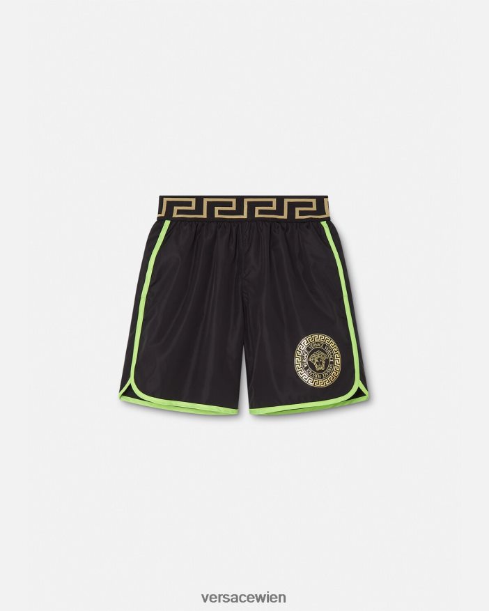 Mint  Schwarz Medusa-Badeshorts Versace Kinder Kleidung 8N4XJD2112