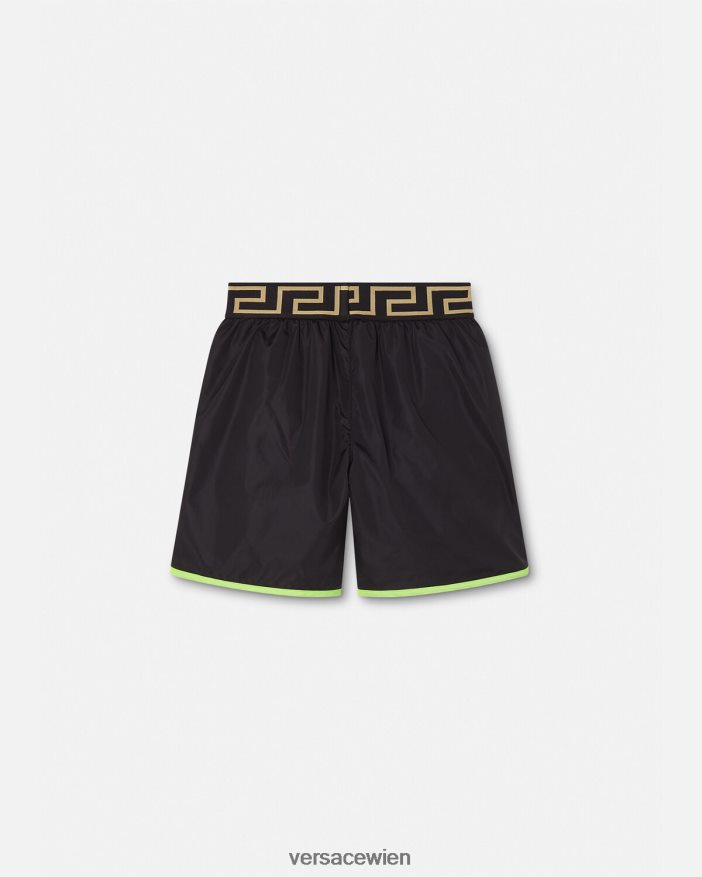 Mint  Schwarz Medusa-Badeshorts Versace Kinder Kleidung 8N4XJD2112