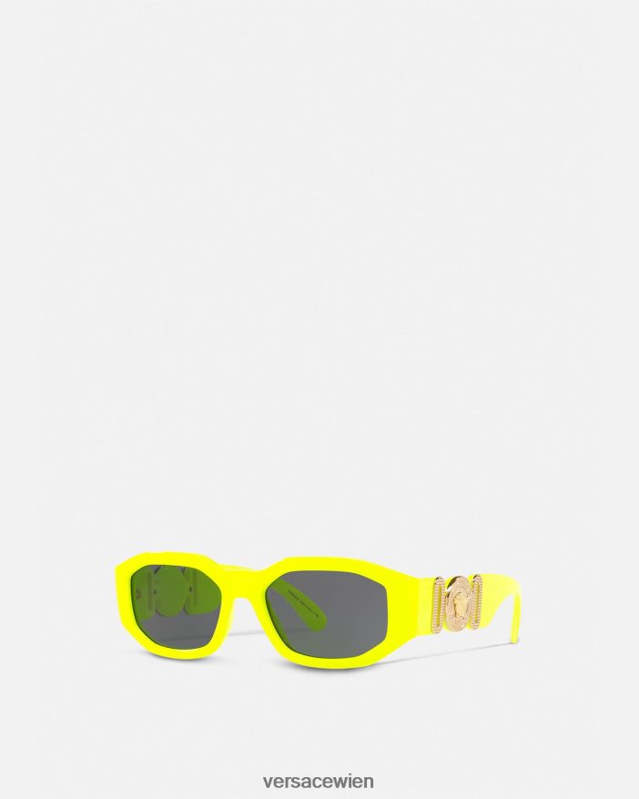 Neon Gelb Medusa Biggie Sonnenbrille Versace Frauen Zubehör 8N4XJD652