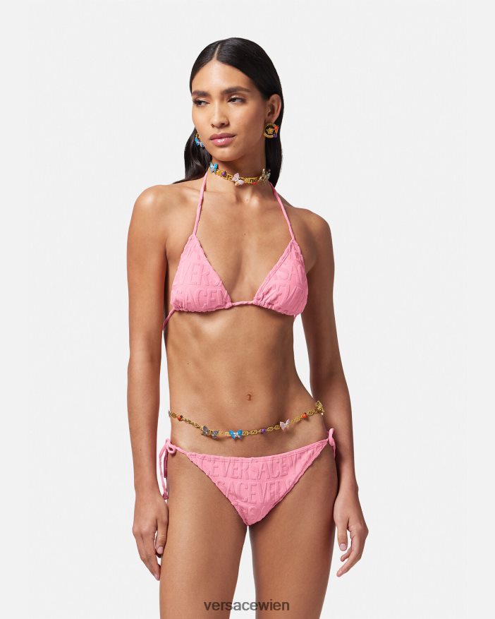 Rosa Allover-Handtuch-Bikinihose Versace Frauen Unterwäsche und Strandbekleidung 8N4XJD1120